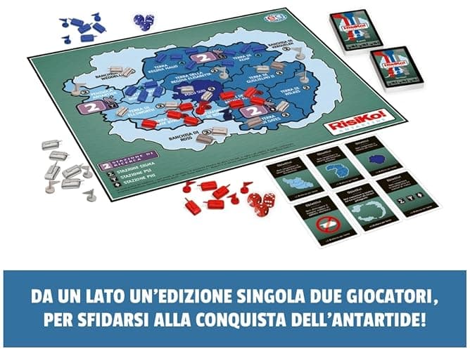 EDITRICE GIOCHI, Risiko! Antartide, Gioco di Strategia, 2 Giochi in Scatola in 1 per Sfide tra Amici e in Famiglia, Giochi da Tavolo per Adulti e Bambini, Espansione di Risiko e Gioco Singolo, 8+ Anni | 42 Territori, Due Modalità Di Gioco, Espansione Del Gioco Originale, Settimo Continente, Pensiero Logico thumbnail 2