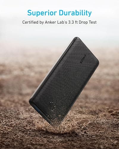 Anker Power Bank(PowerCore 10K), Compact Travel-Ready 10,000mAh Battery Pack with PowerIQ Charging Technology, 5V/3A High-Speed Charging for iPhone, iPad,and More(USB-C Input and Output(Black), 1pack) thumbnail 4
