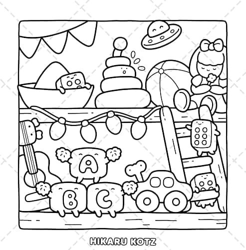 Tiny Corner: Cute and Cozy Coloring Book for Adults and Teens thumbnail 8