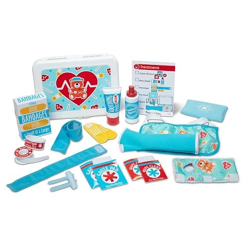 Melissa & Doug Get Well First Aid Kit Play Set – 25 Toy Pieces - Image 1