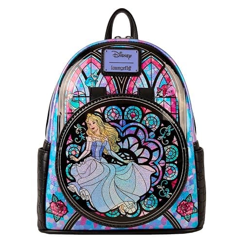 Loungefly Disney Princess Stained Glass: Sleeping Beauty Mini-Backpack, Amazon Exclusive - Image 1