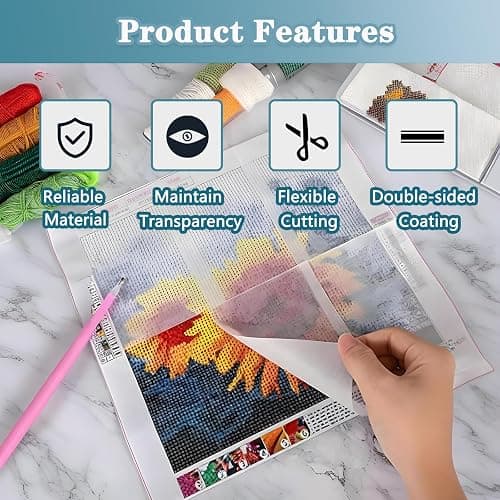 Diamond Painting Release Paper, Double-Sided Non-Stick Release Paper for Diamond Art 15x10cm Diamond Painting Cover Replacement for 5D Diamond Painting Accessories and Tools - 200 Pieces thumbnail 4