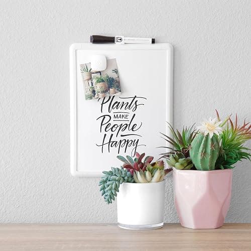 U Brands Contempo Magnetic Small Whiteboard, 8.5” x 11”, White Modern Frame, Mini White Board for Students, Fridge and Locker Dry Erase Board, Includes Marker & Magnet thumbnail 7