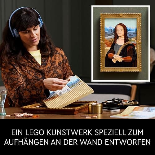 LEGO Art Mona Lisa, Set für Erwachsene, Gemälde von Leonardo da Vinci zum Aufhängen, kreative Aktivität für Männer und Frauen, Geschenk für Kunstliebhaber, italienische Renaissance Kunst 31213 thumbnail 6