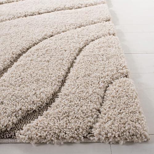 SAFAVIEH Area Rug 8x10 - Florida Shag Collection - Large - Cream & Beige, Non-Shedding & Easy Cleaning, Plush Thick Pile, Ideal for Living Room, Bedroom, Dining Space (SG472-1113) thumbnail 4