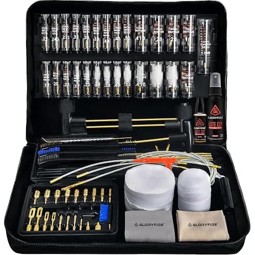 GLORYFIRE Gun Cleaning Kit Handgun Shotgun Pistol Cleaning Kit for All Guns with High-end Brass Brushes, Mops, Jags, Reinforced, Lengthened Rods and Gun Cleaning Snake&Ropes - Image 1
