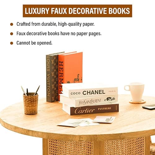 PROBENEX Luxe Large | 4 PCS Decorative Books for Home Decor | Coffee Table Book Decor | Faux Books for Decoration | Aesthetic Shelf & Bookshelf Decor for Living Room, Bedroom, or Office thumbnail 7