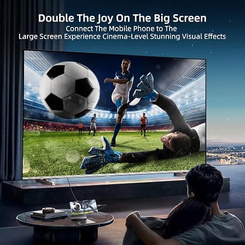 4K@60Hz USB C to HDMI Cable 6.6FT, [Thunderbolt 3/4 Compatible] for MacBook Pro/Air with iPhone 16 Pro/15 Pro/Max Surface Samsung Galaxy USB Type C Laptop Tablet Cell Phone thumbnail 3