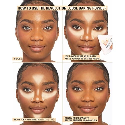 Revolution, Loose Baking Powder, Makeup Setting Powder, Long-Lasting Coverage, Mattifies & Reduces Shine, Banana, 1.12 oz thumbnail 3