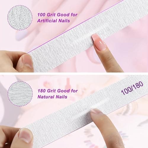 Ekrnlyi Nail Files (30 Pack), 100/180 Grit Double Sided Emery Boards for Natural & Acrylic Nails, Reusable Manicure for Women & Men, Professional Fingernail Filer & Lima de Uñas for Salon & Home Use thumbnail 5