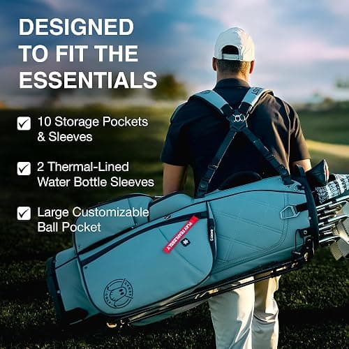 Ghost Golf Stand Bag - Lightweight Golf Bags for Men & Women, 14-Way Dividers with Premium Materials & Magnetic Pocket - Standing Golf Bag Holds 14 Golf Clubs thumbnail 3
