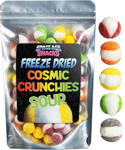 Sour Freeze Dried Candy - 4 Ounce Freeze Dried Sour Cosmic Crunchies Viral Candy - Gourmet Sour Candy - Freezed Dry Light and Crunchy for All Ages - Image 1