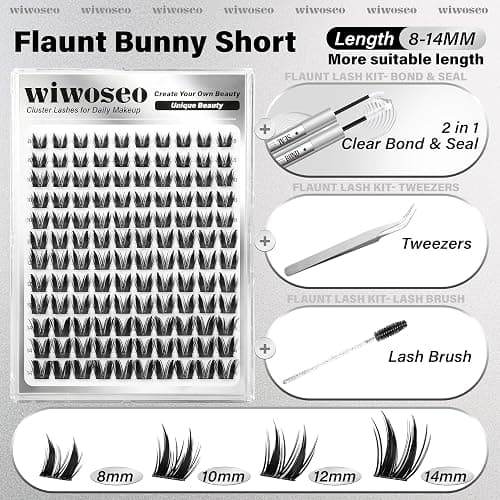 Bunny Lash Clusters Kit Manga Lash Clusters Kit Fairy Lashes Clusters with Spikes Wet Look Eyelash Clusters Eyelash Extensions Bunny Eyelash Clusters Kit Flaunt Lash Extension Kit by wiwoseo thumbnail 8