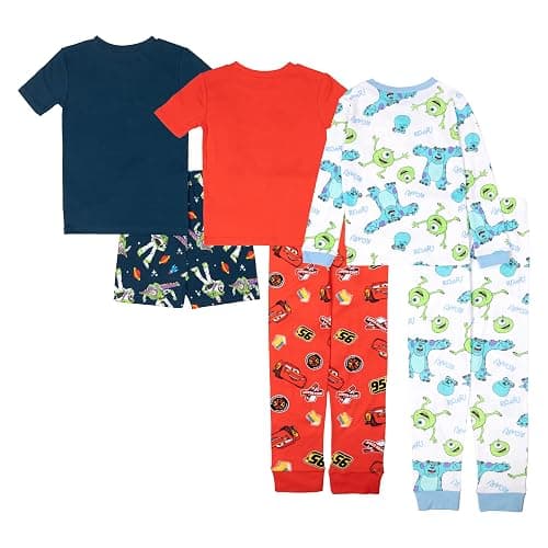 Disney Unisex Kids' 6-piece Snug-fit Cotton Matching Comfortable Pajama Set, Soft & Cute for Kids thumbnail 2
