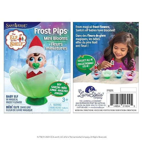 The Elf on the Shelf Frost Pips Mini Blooms Elf Baby Boy with Blue Eyes - Includes Frost Flower Cradle - for Ages 3 Years and Above thumbnail 4