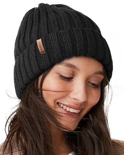 FURTALK Winter Hats for Women Fleece Lined Beanie Knit Chunky Womens Snow Cap - Image 1