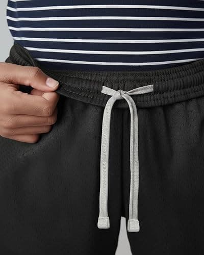 NY Threads 5 Pack Breathable Mesh Boy's Athletic Shorts Basketball Shorts | Quick Dry Lightweight Activewear Knit Workout Shorts with Pockets Elastic Waistband with Drawstring thumbnail 4
