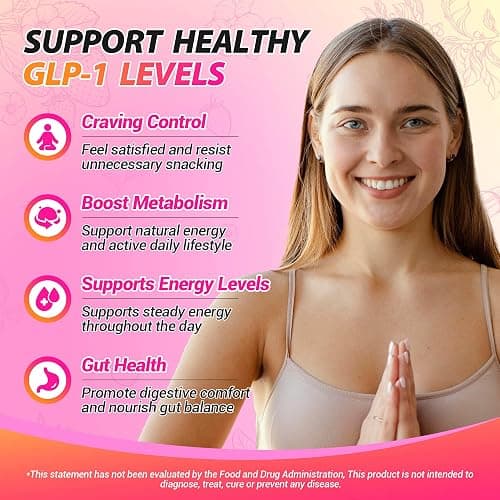 Yooloks Cutting Drink Mix – GLP-1 Drink Mix with 5-HTP, Yerba Mate & Magnesium, FOS | Supports Satiety Signaling, Energy & Gut Health | Strawberry Açaí Flavor – 30 Servings thumbnail 3