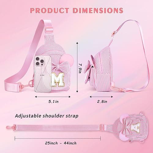 QLOVEA Christmas Gifts for Kids Girls - Sling Bags for Girls Kids | Initial Small Crossbody Bag Purses Girl Kid Gifts thumbnail 3