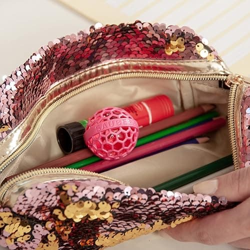 Sauberkugel - The Clean Ball - The clever way of cleaning purses, bags, backpacks and school bags (Pink) - Pink thumbnail 4