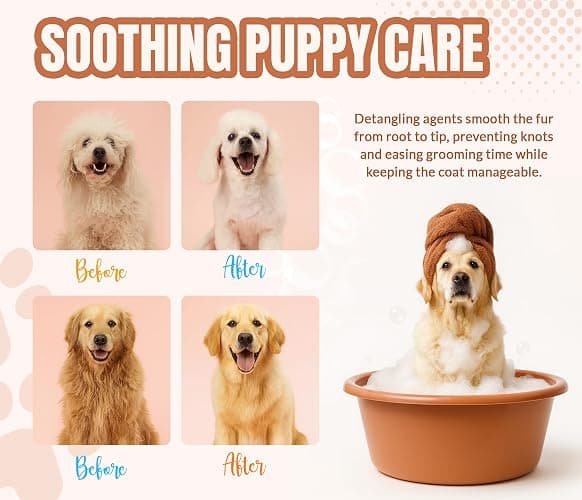 ALFIE'S CHOICE Puppy Shampoo and Conditioner Set | 16 fl oz Each | for Sensitive & Itchy Skin | Puppies, Adults & All Breeds of Dogs thumbnail 6