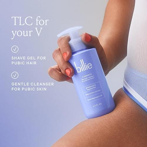 Billie - V Smooth - Shave Gel + Cleanser for Pubic Hair & Skin - pH-Balanced - Fragrance-Free - Gynecologist-Approved - 6.5 oz. thumbnail 2