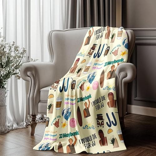 50'' x 40'' JJ Movie Inspired Gift Dating Flannel Blanket Maybanks, TV Show Throw House, Ultra-Soft Single Sided OBX Blankets All Seasons Warm Cozy for Sofa Chairs Bed Office Home Gift Fans Women Men thumbnail 6