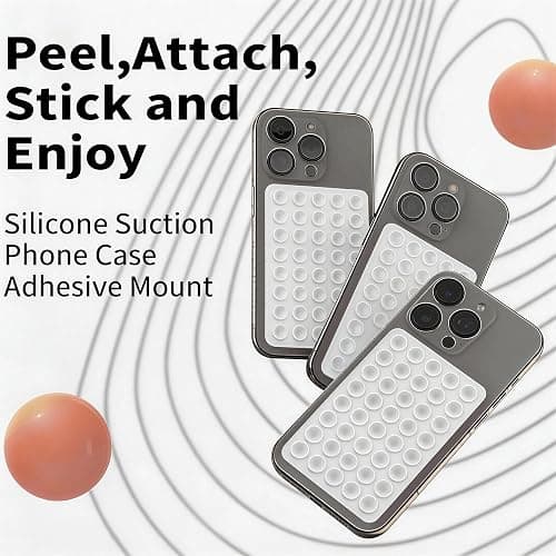 Double Sided Octo Buddy Suction Cup Phone Mount - Silicone Sticky Phone Grip with Higher Suction Power for Effortless Hands-Free Selfies & Videos, Reusable Silicone Phone Suction Grip（White） ﻿ thumbnail 4