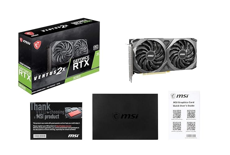 MSI Gaming GeForce RTX 3060 12GB 15 Gbps GDRR6 192-Bit HDMI/DP PCIe 4 Torx Twin Fan Ampere OC Graphics Card thumbnail 6