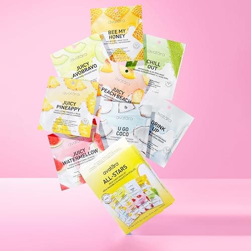 Avatara All-Stars 8-Pack Facial Sheet Mask Variety Pack | Clean K-Beauty Set for Dry, Sensitive, Uneven Skin | Gentle Moisture | Fragrance-Free, Paraben-Free & Cruelty-Free Korean Masks thumbnail 5