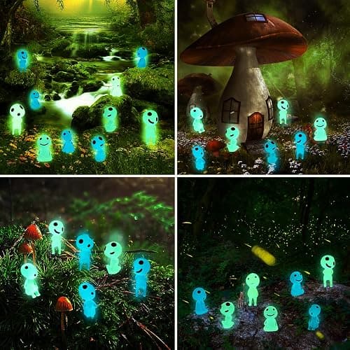 CCINEE 20Pcs Glow in Dark Tree Elves Fairy Luminous Ghost Micro Landscape Accessories Miniature Tree Elves Decoration for Garden Landscape Aquarium Dollhouse Potted Plants Decoration thumbnail 7