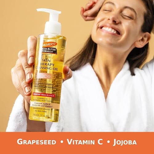 Palmer's Cocoa Butter Formula Skin Therapy Cleansing Oil, Gentle Makeup Remover with Rosehip Oil and Vitamin C, 6.5 Ounce thumbnail 2