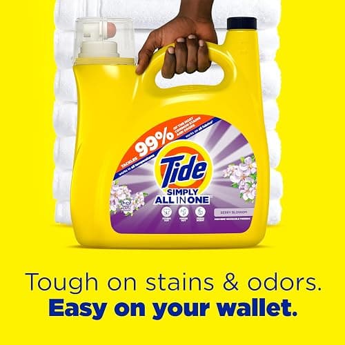 Tide Simply Clean & Fresh Liquid Laundry Detergent, Berry Blossom Scent, 89 loads, 117 fl oz thumbnail 2