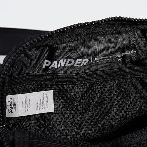 Pander Two Way Zipper Fanny Pack Nylon Everywhere Belt Bag for Women, Water Repellent Waist Packs, Crossbody Bags with Adjustable Strap (Black). thumbnail 6