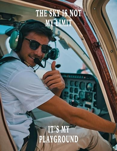 Pilot Gifts Men Women, Pilot Prayer Leather Journal 200 Pages Notebook A5 Lined with Pen and Keychain, Thoughtful Religious Gift for Aviation Airplane Future Pilot Birthday Graduation Christmas thumbnail 3