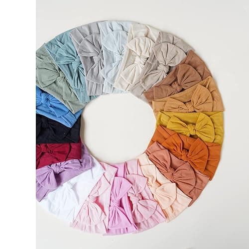 Prohouse 20PCS Baby Nylon Headbands Hairbands Hair Bow Elastics for Baby Girls Newborn Infant Toddlers Kids thumbnail 7