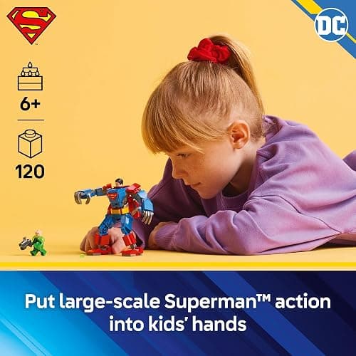 LEGO DC Superman Mech vs. Lex Luthor Building Toy - Superman Toy for Kids, Boys and Girls, Ages 6+ - Buildable Action Figure - Superhero Gift for Birthday - 76302 thumbnail 2