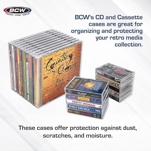 BCW CD Jewel Case 10 Pack | Single Case Protects CDs | Classic Design | Compact Storage | Standard Dimensions | Perfect for Collection Organization thumbnail 5
