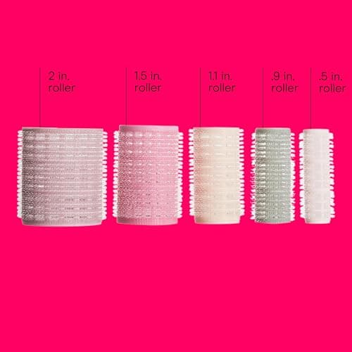 Conair Heatless Curls Hair Roller - 31 Count, Assorted sizes & Colors - Pink, Gray & Purple - Overnight Curl Rollers w/storage case thumbnail 2