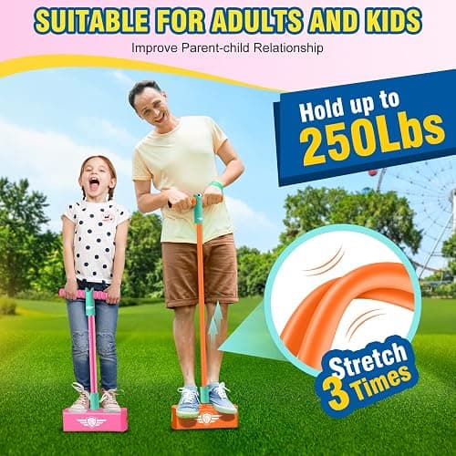 CUUGO LET'S GO! CG Jumping Promotes Growing Taller- Pogo Stick Foam Pogo Jumper for Kids, Toys for 3-12 Year Old Boys Girls Outdoor Toys Indoor Toys Fun Gifts Christmas Stocking Stuffers Gifts thumbnail 8