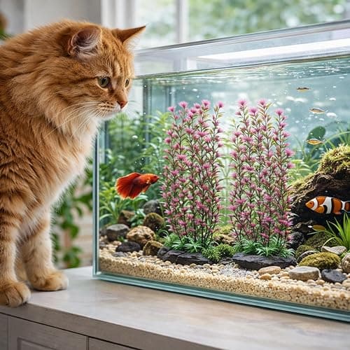 HERCOCCI Aquarium Silk Plants, Large 16 Inches Artificial Silk Fish Tank Plants for Betta Goldfish Tall Fish Tank Decorations thumbnail 5