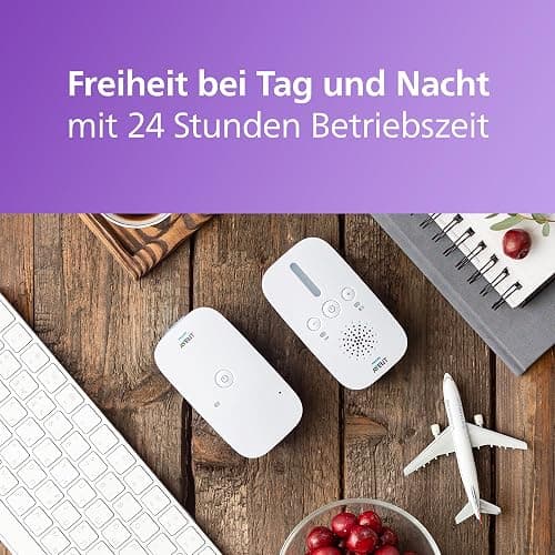 Philips AVENT DECT-Audio-Babyphone, Gegensprechfunktion, störungsfrei, 330 Meter Reichweite, 24 Stunden Akkulaufzeit, Smart ECO-Modus, Nachtlicht, SCD503/26 thumbnail 6
