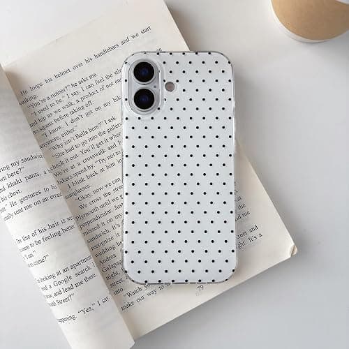 QLTYPRI Cute Phone Case for iPhone 17 Case Polka Dot Fashion Aesthetic Design for Women Girls, Slim TPU Shockproof Protective Phone Cover for iPhone 17 - White thumbnail 3