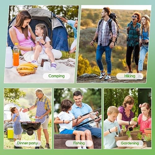BuggyBands 2 Pack Stylish Mosquito Bracelets - DEET-Free Bug Bracelets for Kids & Adults, Individually Wrapped Adjustable Wristbands, Protection for Outdoor Activities thumbnail 8