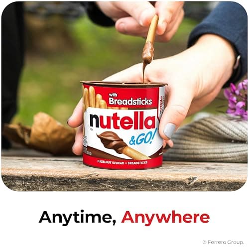 Nutella & GO! Chocolate Hazelnut Spread with Cocoa + Breadsticks, 24 Bulk Snack Packs, 1.8 oz Each thumbnail 5