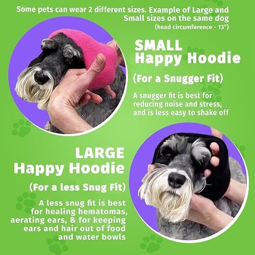 Happy Hoodie The Original Dog & Cat Calming Band for Noise & Anxiety Relief | 2008 US brand. Compression fabric, soft & stretchy, reduces noise & eases stress during storms, fireworks, grooming and more! thumbnail 8