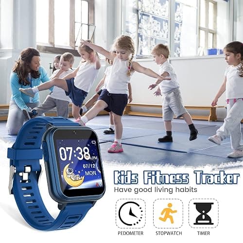 Wiszodet Kids Smart Game Watch with 24 Games HD Touch Screen Video Camera Music Player Pedometer Flashlight Alarm Clock 12/24 hr, Gifts for 5-12 Year Olds Boys thumbnail 6