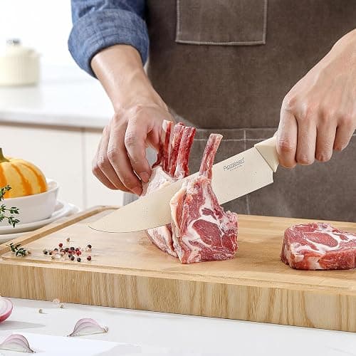 Premium Quality 8-Piece Knife Set with Block, Lightweight and Strong, ﻿ Ergonomic Handles for Home,Dishwasher Safe ﻿ thumbnail 7