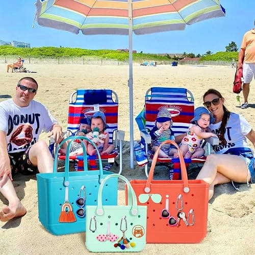Mity rain Key Holder for Bogg Bag, Accessories for Bogg Bags Original X Large, Insert Charm Carabiner Keychain for Beach Bag thumbnail 8