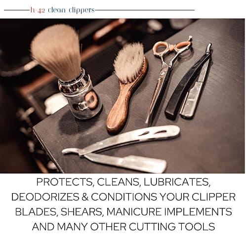 Skin Revolution H-42 Clean Clippers Blade Cleaner with Brush - 8oz Bottle thumbnail 3